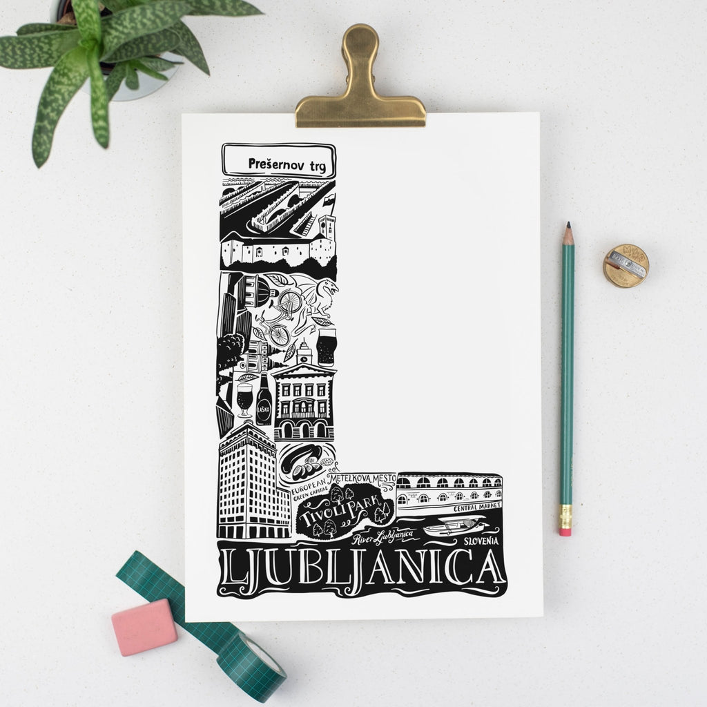 Ljubljana Print - Lucy Loves This-European City Prints