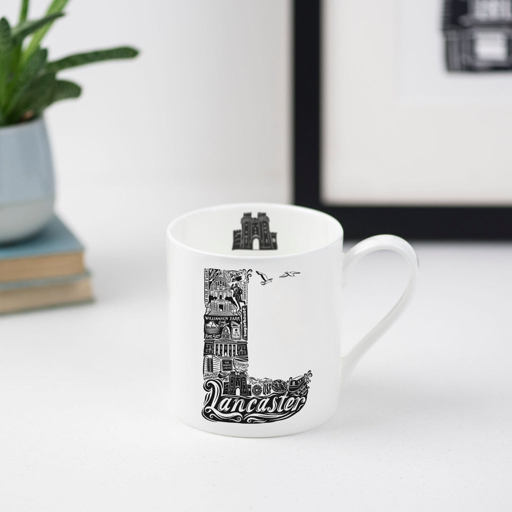 Location Letter Bone China Mug - Lucy Loves This-Location Letter Mugs And Coasters