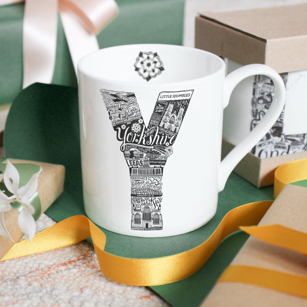 Location Letter Mug Giftset - PREORDER for delivery w/c 11th December - Lucy Loves This-Location Letter Mugs And Coasters