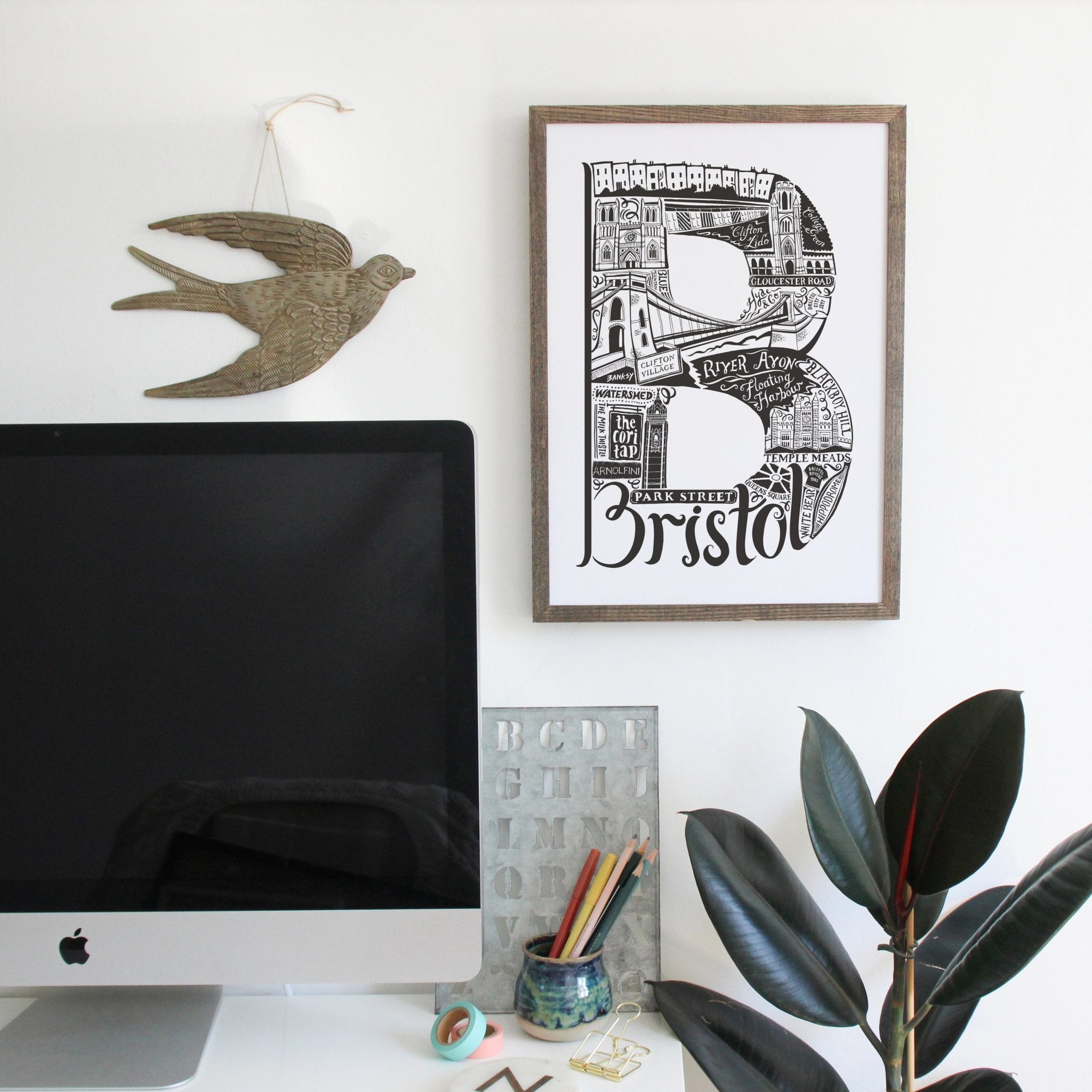 Whereabouts Lettering Location Letter prints - bespoke size & colour – Lucy Loves This