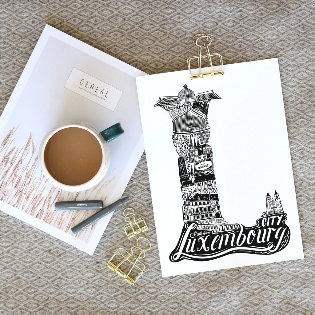 Luxembourg City Print - Lucy Loves This-European City Prints