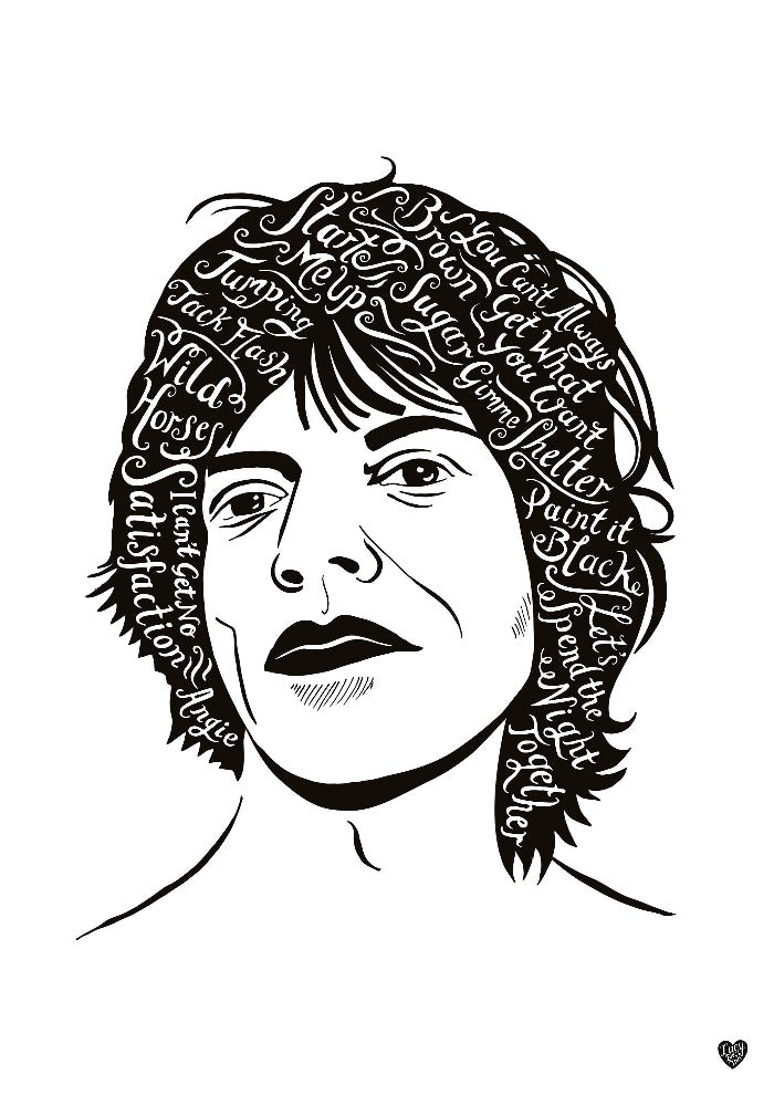Mick Jagger, British Musician print - Lucy Loves This-Musician Artist Print