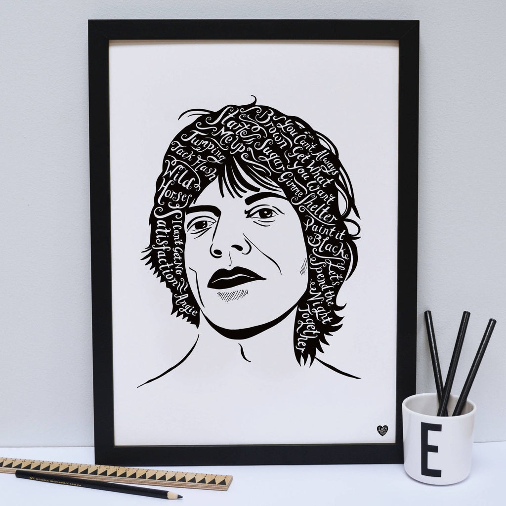 Mick Jagger, British Musician print - Lucy Loves This-Musician Artist Print