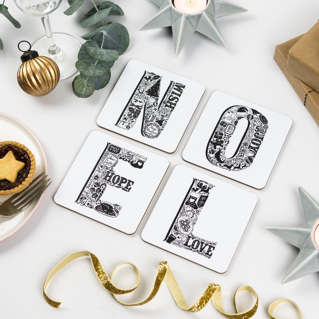 Noel Christmas Coasters - Lucy Loves This-