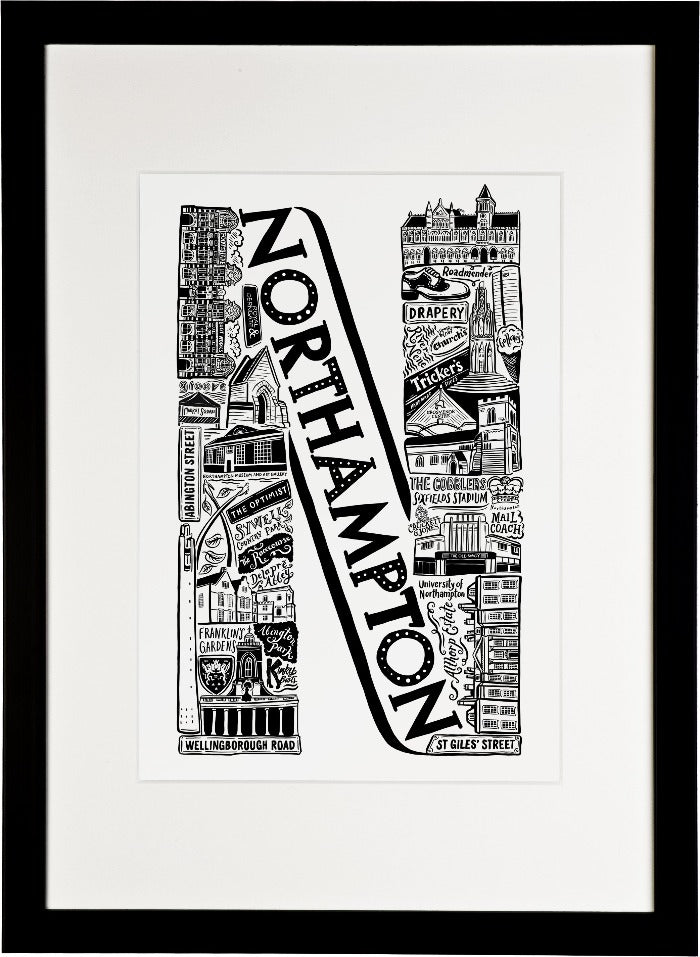 Northampton Print - Lucy Loves This-U.K City Prints