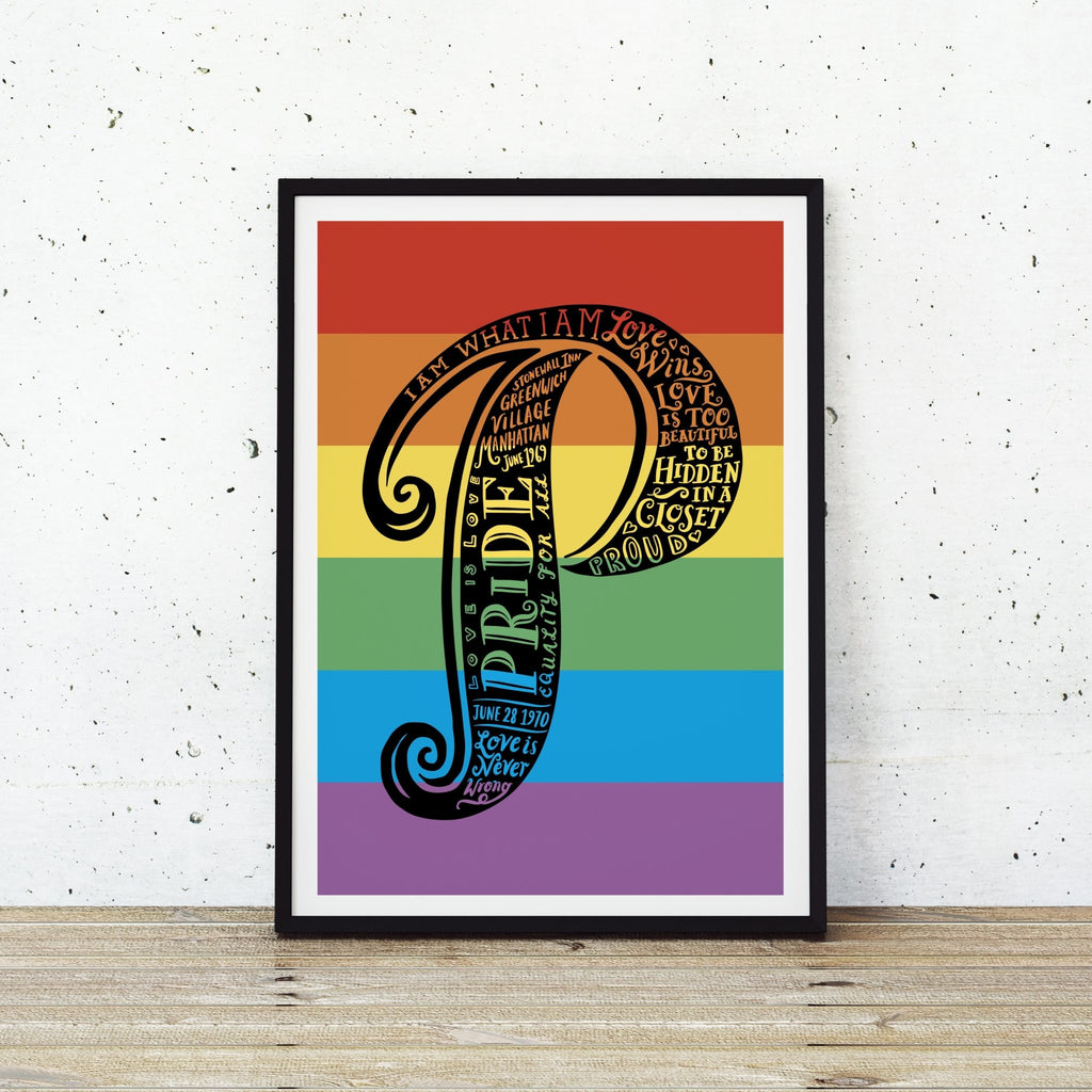 P is for Pride print - Lucy Loves This-