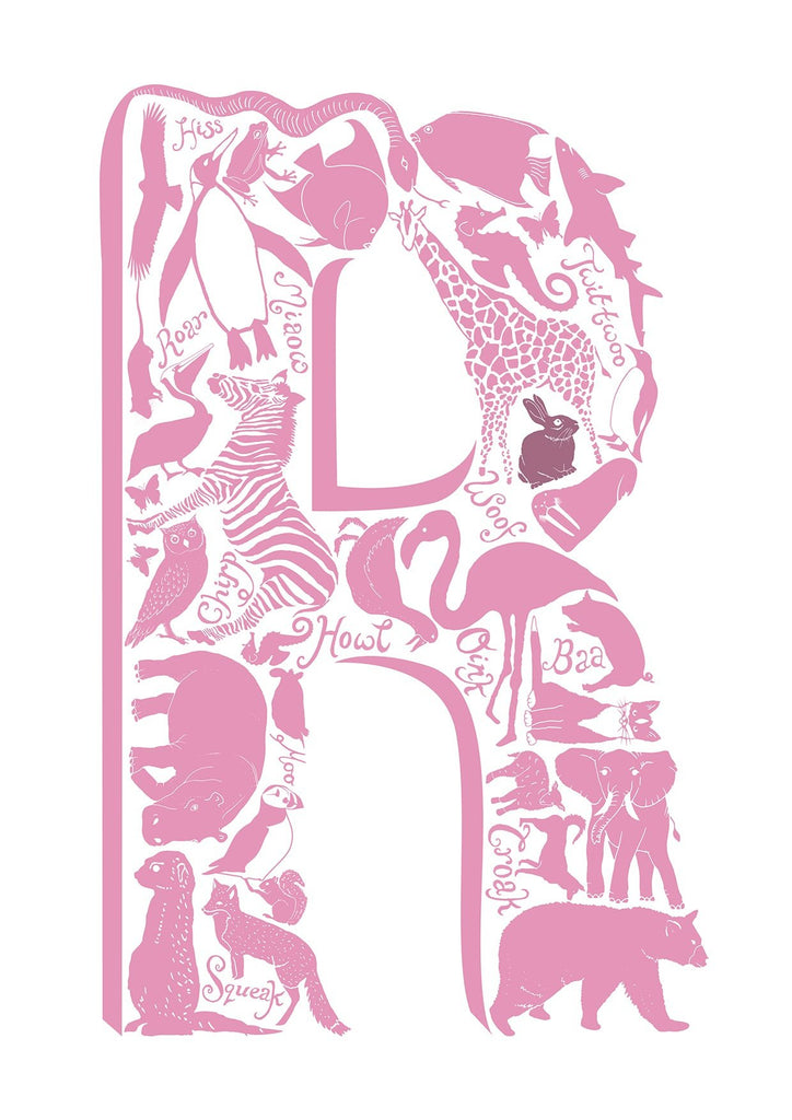 Personalised Animal letter Print (dispatched w/c 17th April) - Lucy Loves This-