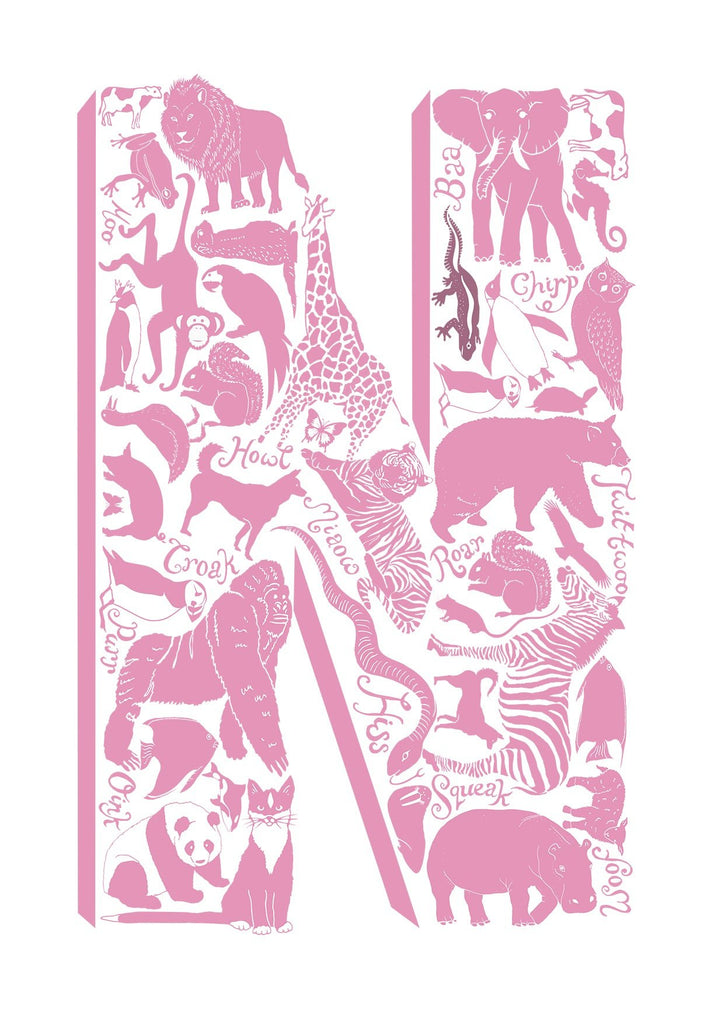 Personalised Animal letter Print (dispatched w/c 17th April) - Lucy Loves This-