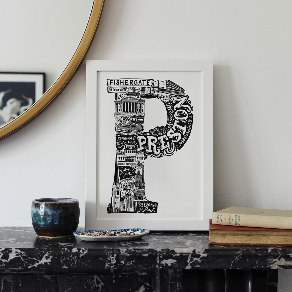 Preston Print - Lucy Loves This-U.K City Prints