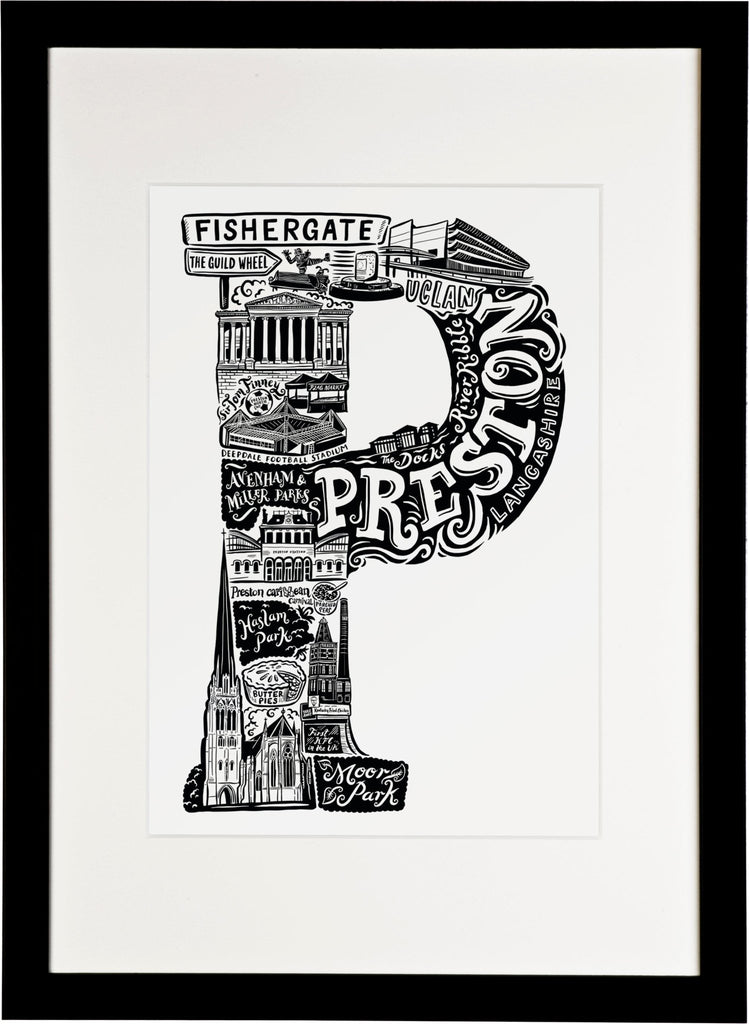 Preston Print - Lucy Loves This-U.K City Prints