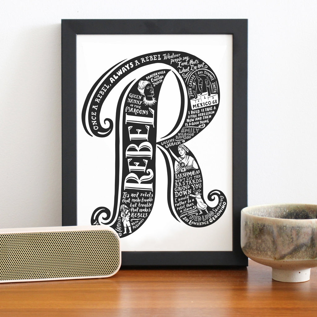 R for Rebel - Lucy Loves This-U.K City Prints
