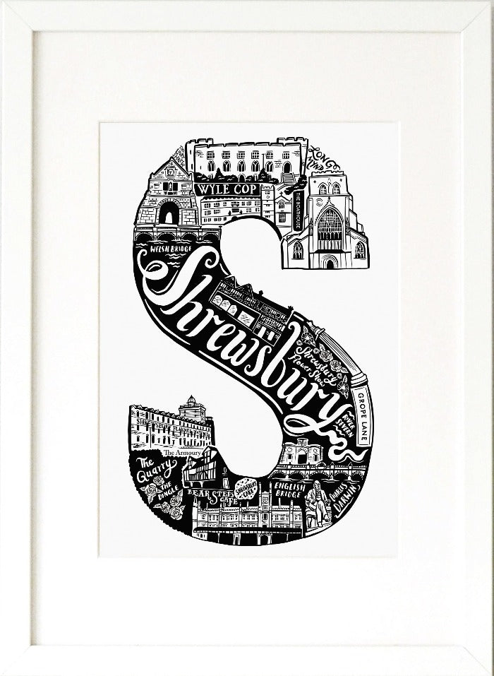 Shrewsbury print - Lucy Loves This-U.K City Prints