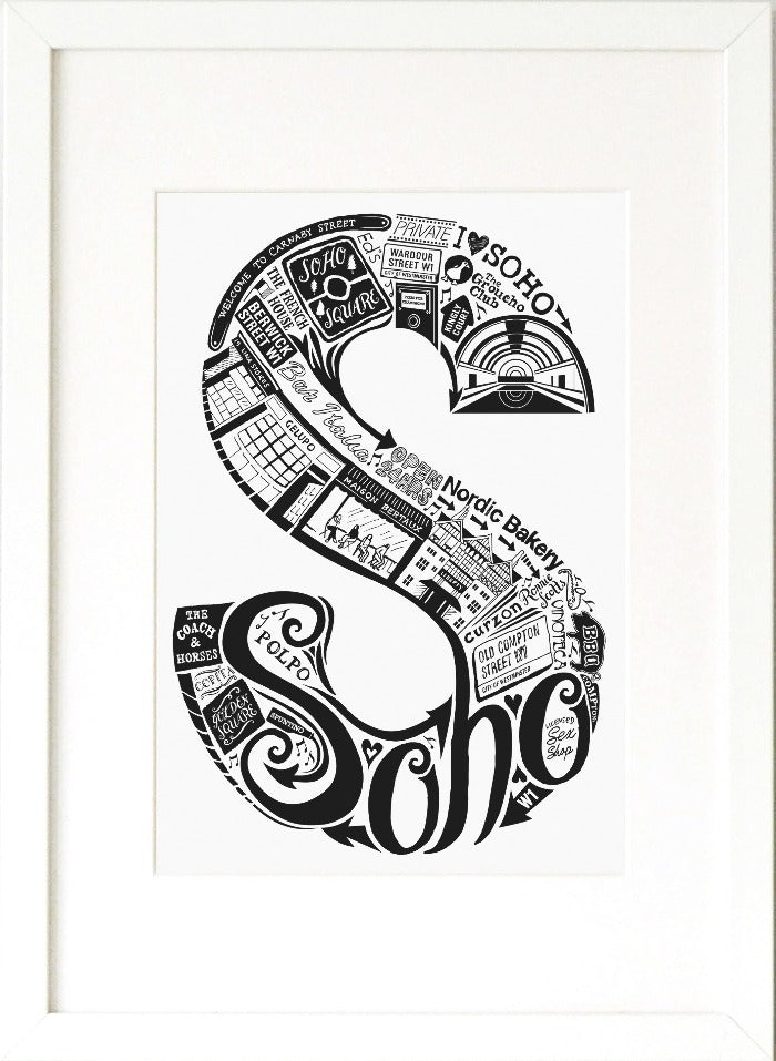 Soho print - Lucy Loves This-U.K City Prints