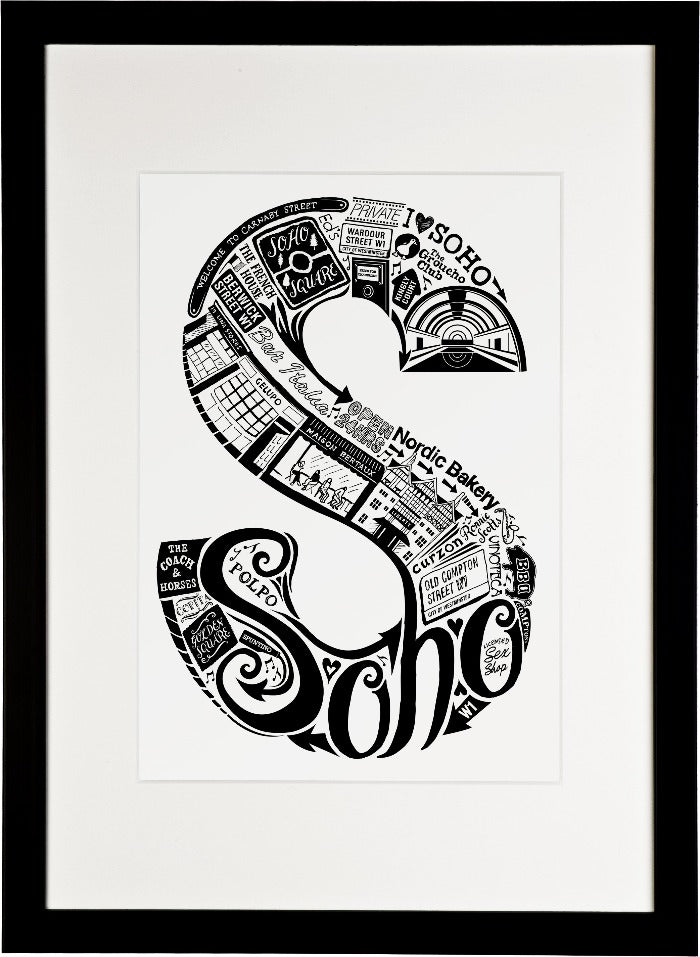 Soho print - Lucy Loves This-U.K City Prints