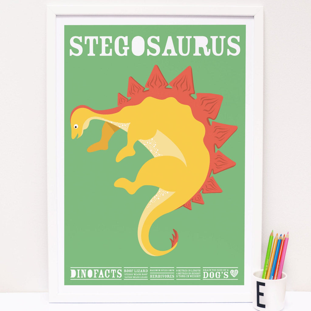 Stegosaurus Dinosaur Print - Lucy Loves This-
