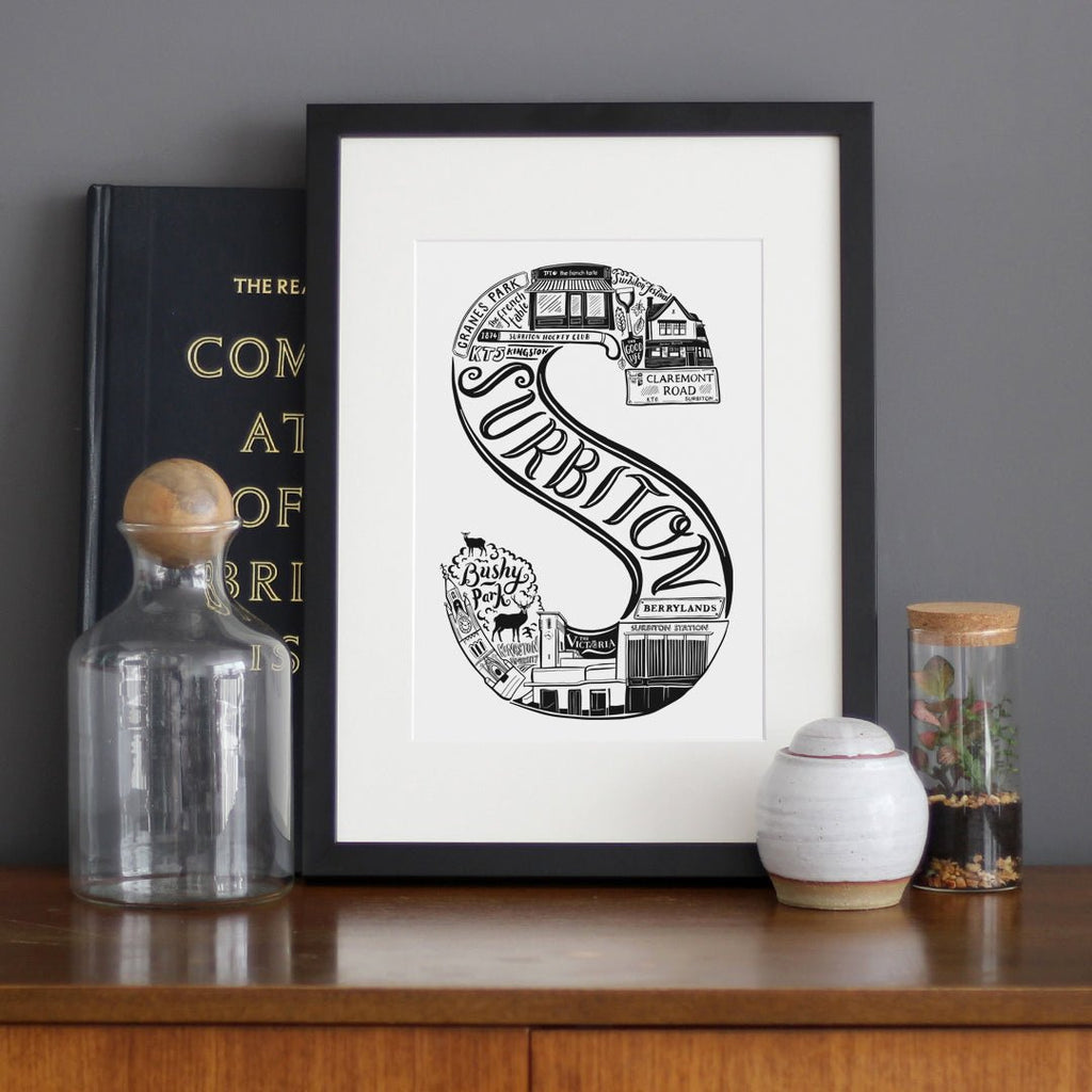 Surbiton Print - Lucy Loves This-U.K City Prints