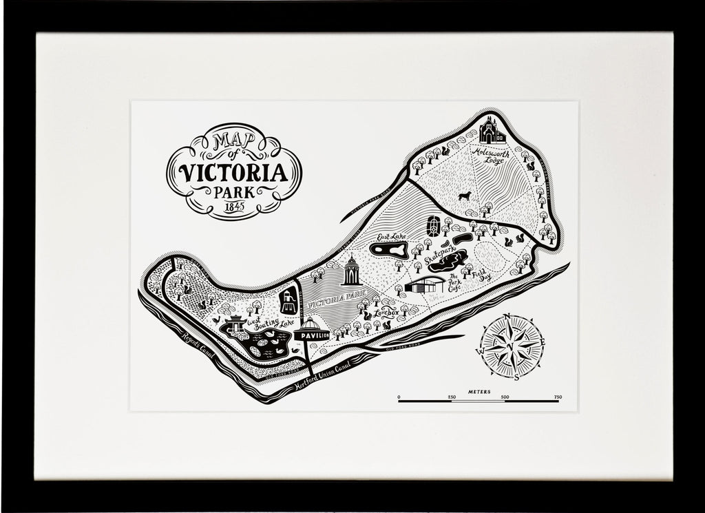 Victoria park Hackney Map Print - Lucy Loves This-