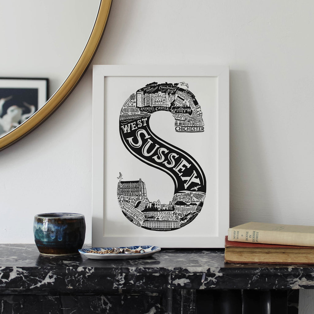 West Sussex print - Lucy Loves This-U.K City Prints