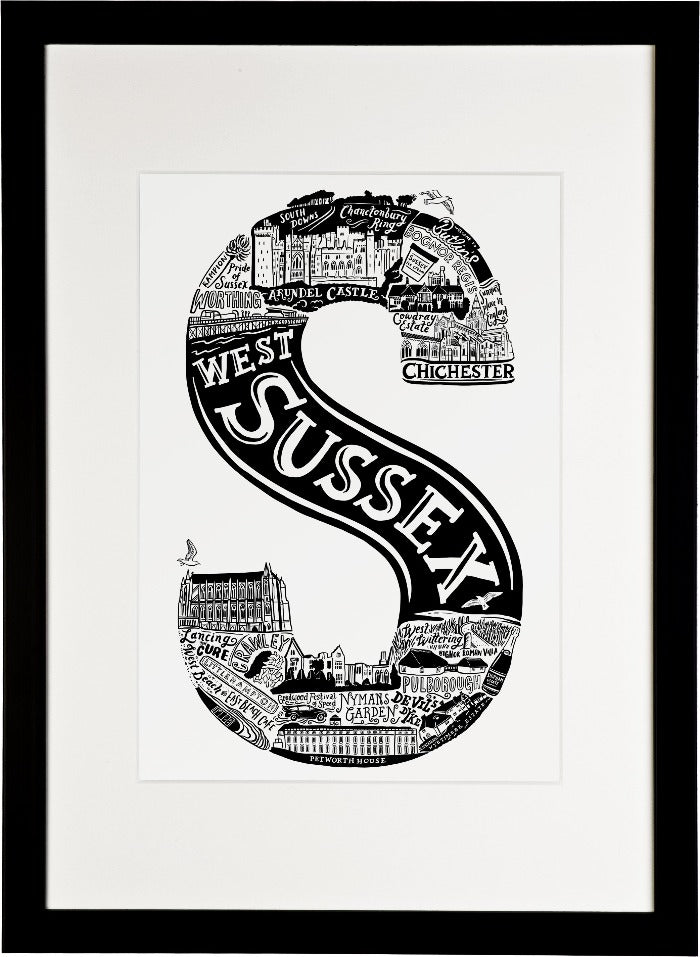 West Sussex print - Lucy Loves This-U.K City Prints