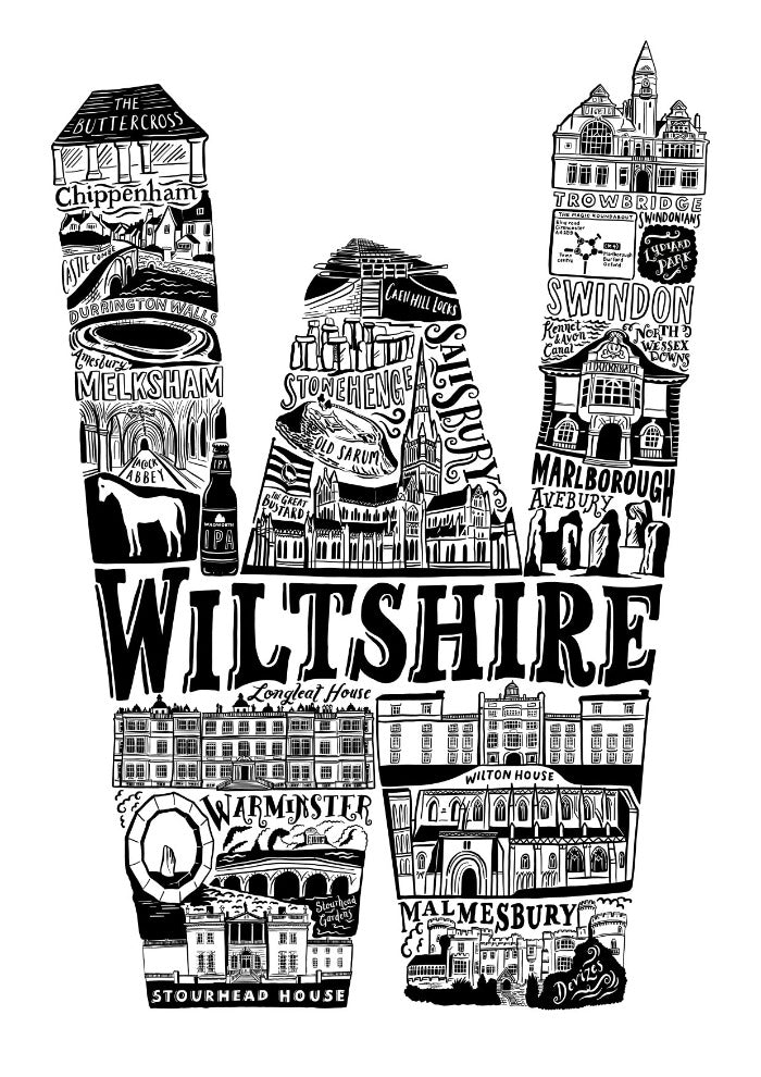 Wiltshire print - Lucy Loves This-U.K City Prints