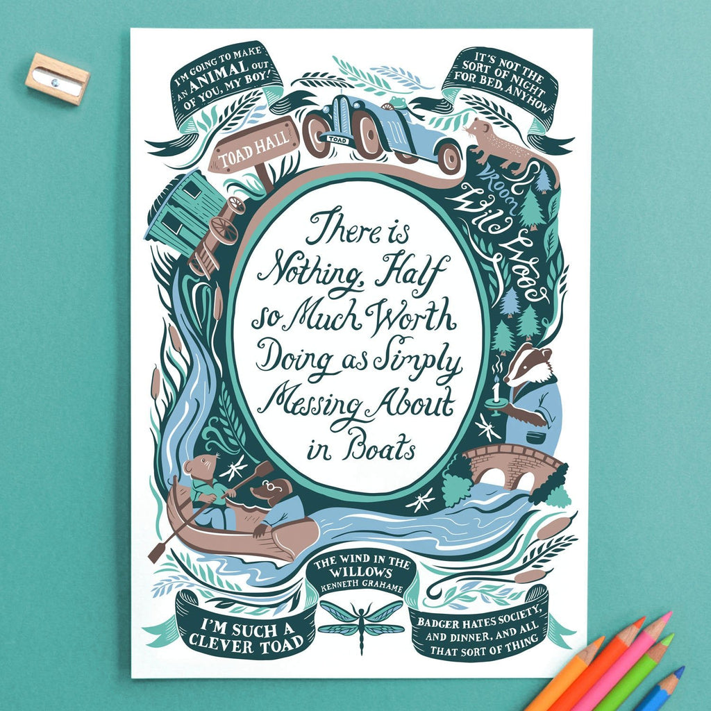 Wind In The Willows, Famous Quotes Print - Lucy Loves This-