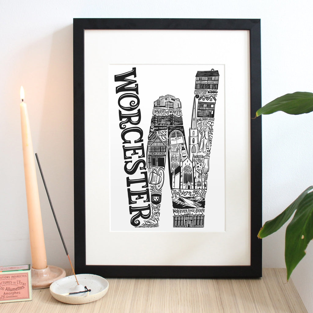 Worcester Print - Lucy Loves This-U.K City Prints