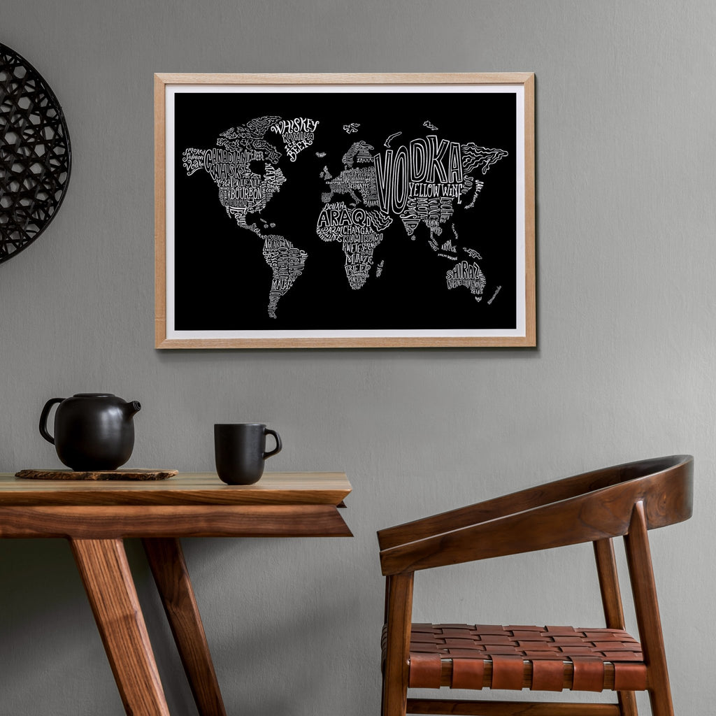 World Booze Map Print - Lucy Loves This-U.K City Prints