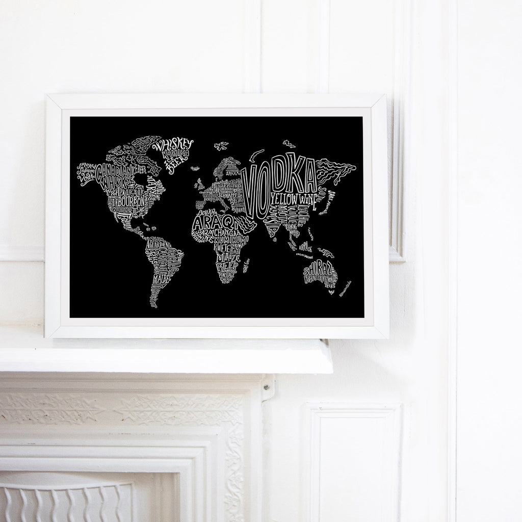 World Booze Map Print - Lucy Loves This-U.K City Prints